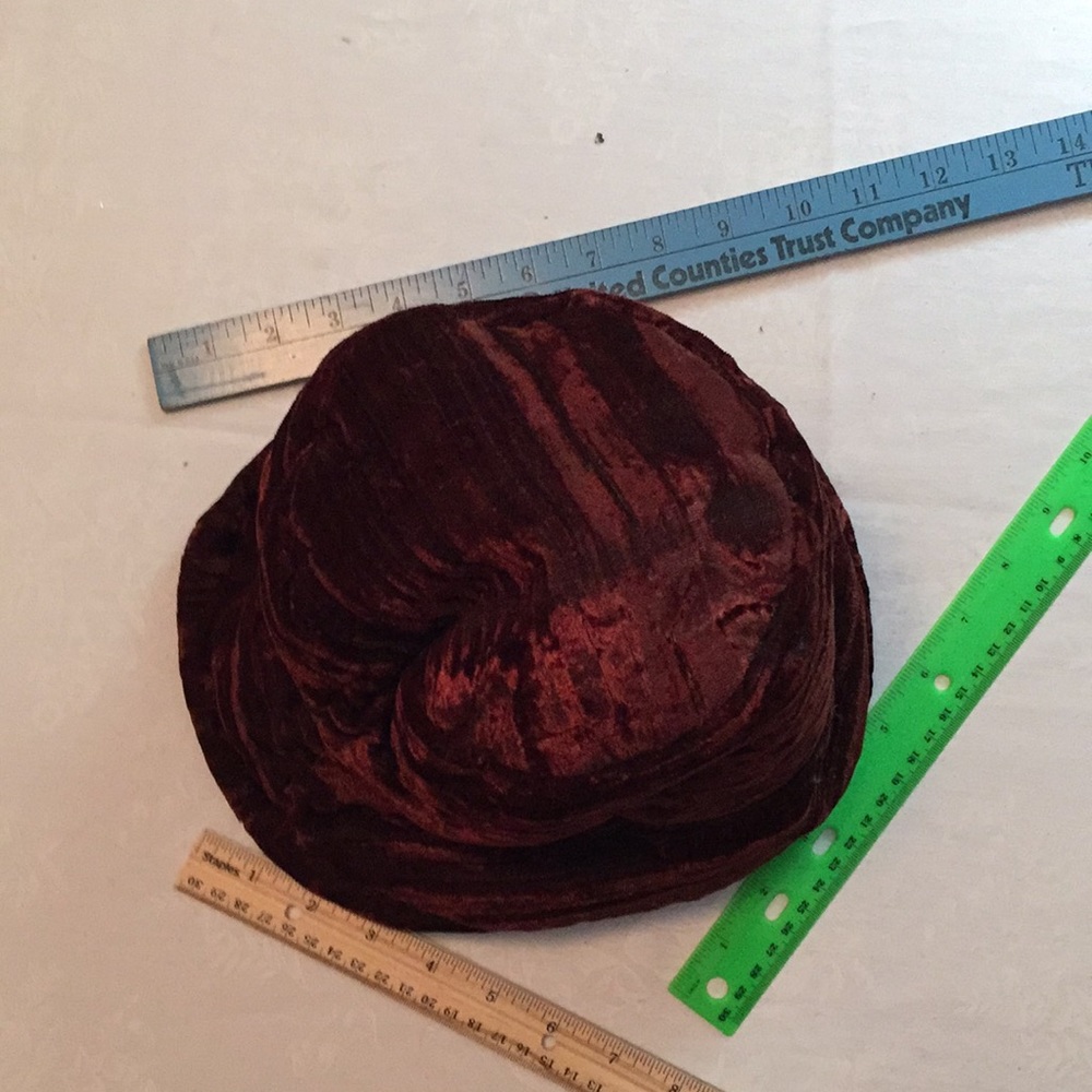 Brown velvet hat